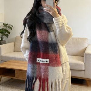 Acne Multicolor Plaid Scarf